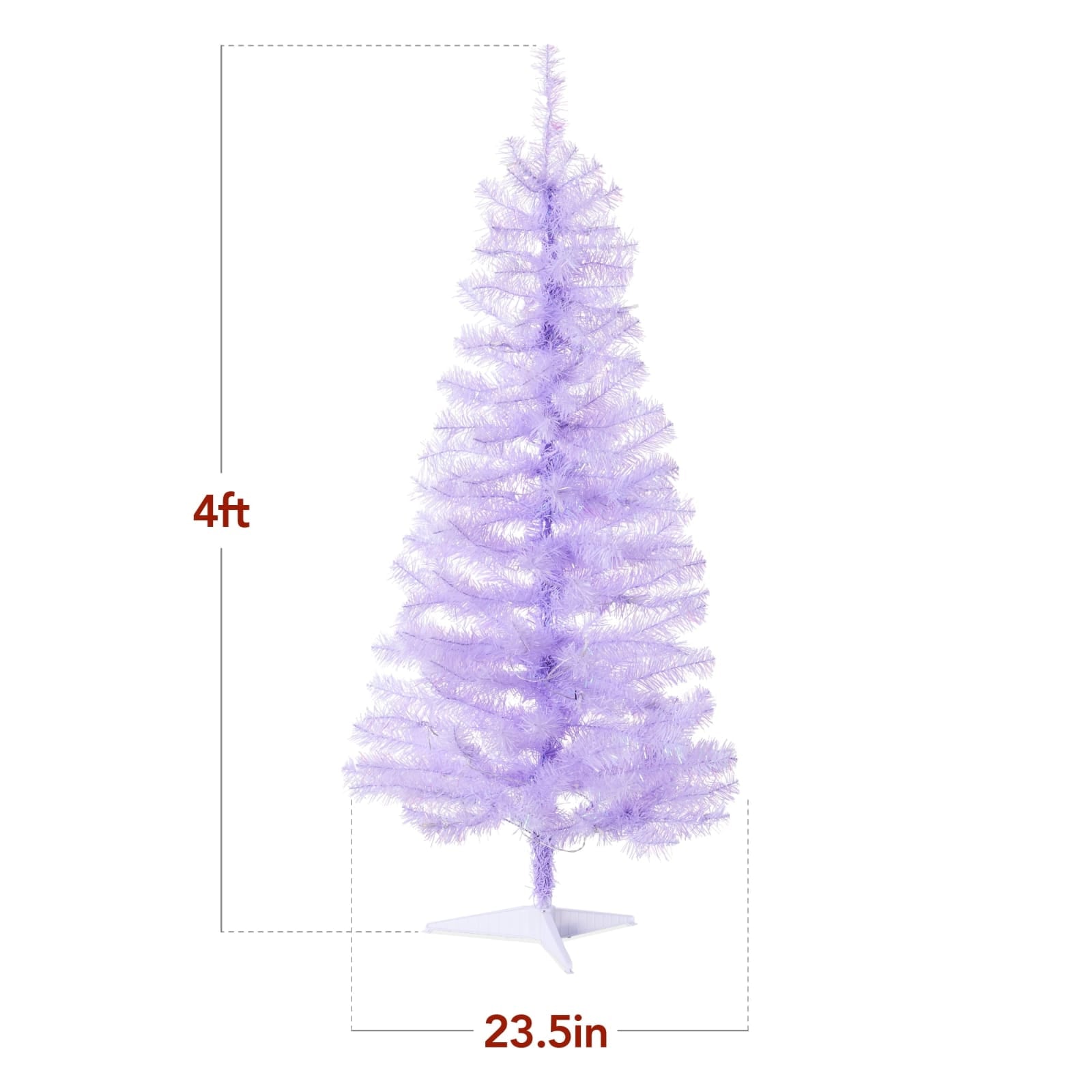 Purple Pre-Lit Christmas Tree — Compact Holiday Decor with LED Lights